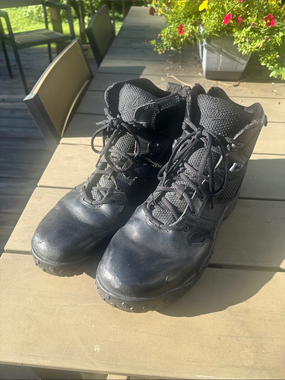 Danner Scorched Black Waterproof Tactical Work Boots Sz 13 EMS Combat Biker